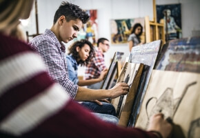 Students Drawing