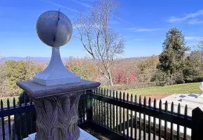Balcony at Monticello with Autumn Foliage in the Background