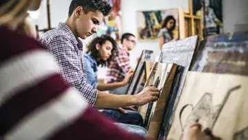 Students Drawing